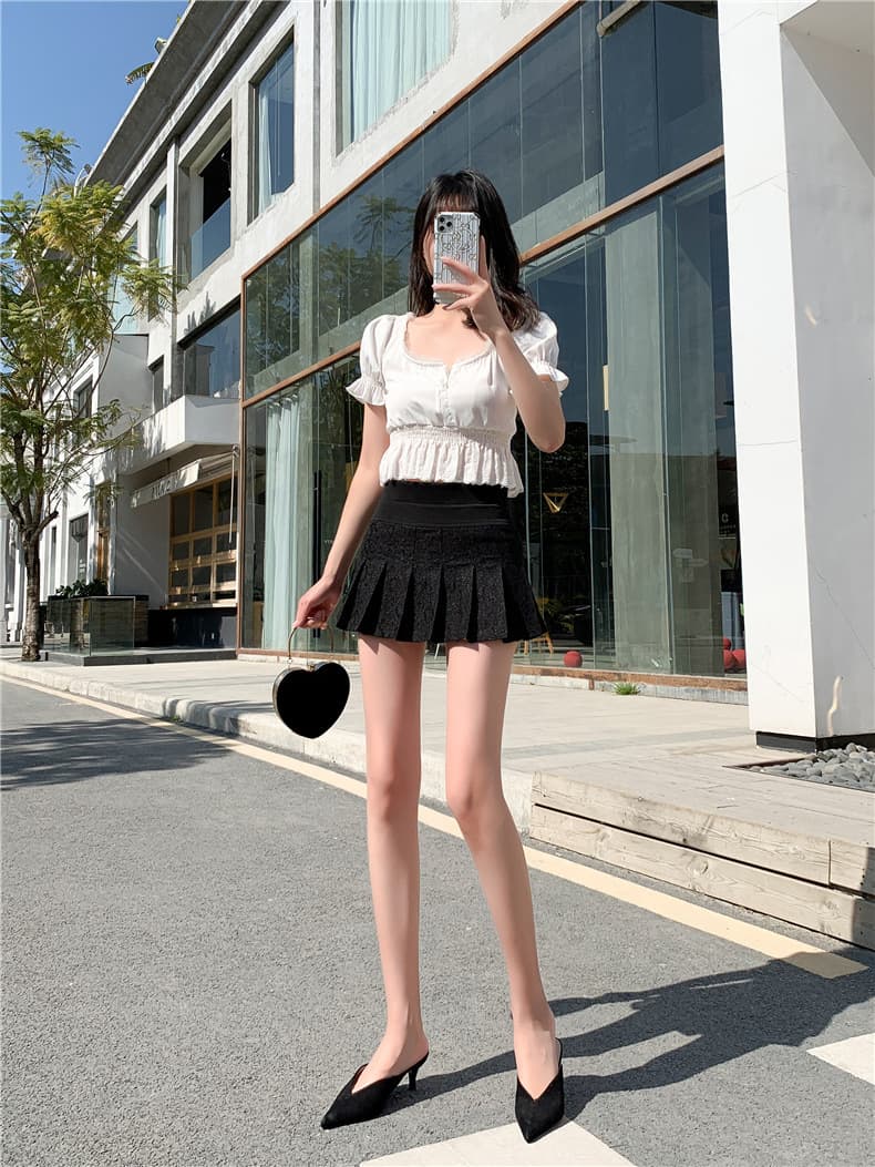 ミニスカート ふわり舞う花びらミニスカート