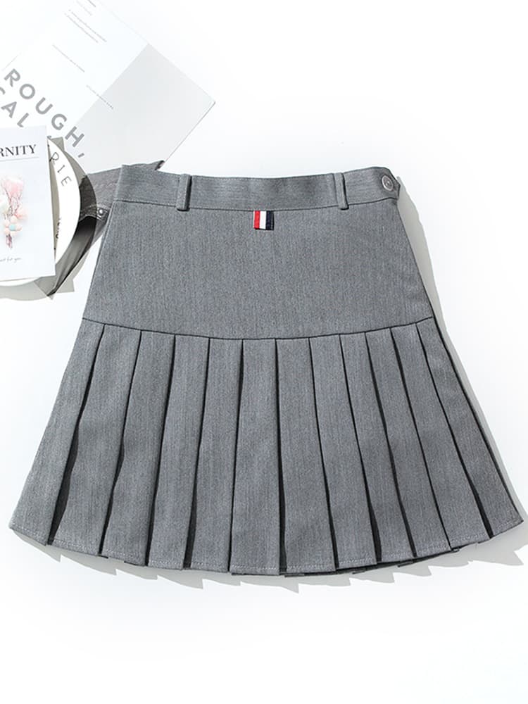 ミニスカート きちんと見せる細プリーツミニスカート