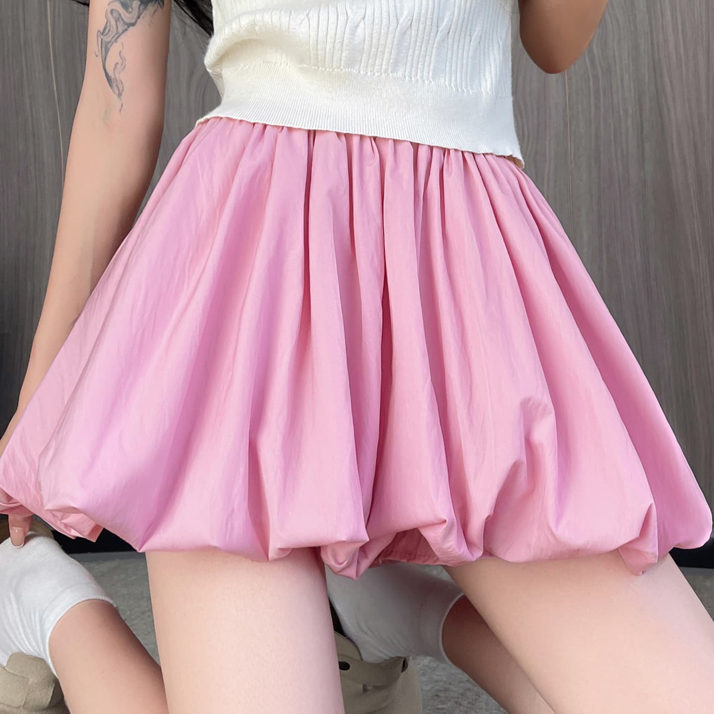 ミニスカート ふんわりバルーンミニスカート