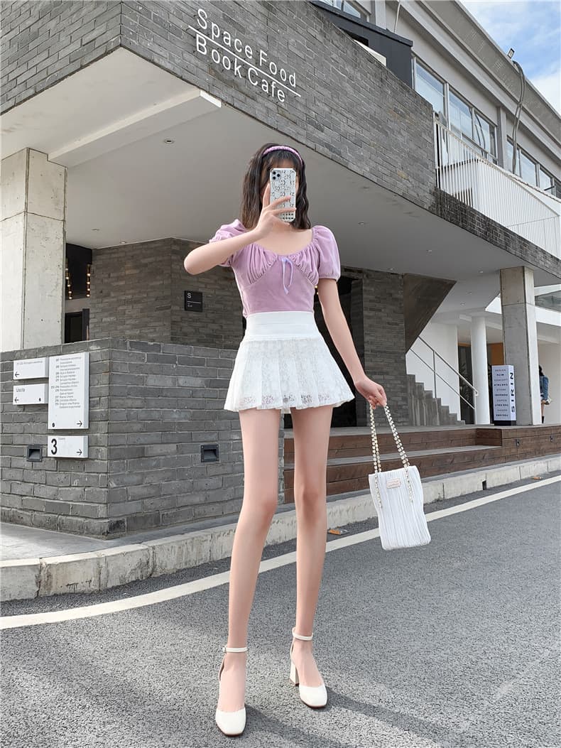 ミニスカート ふわり舞う花びらミニスカート