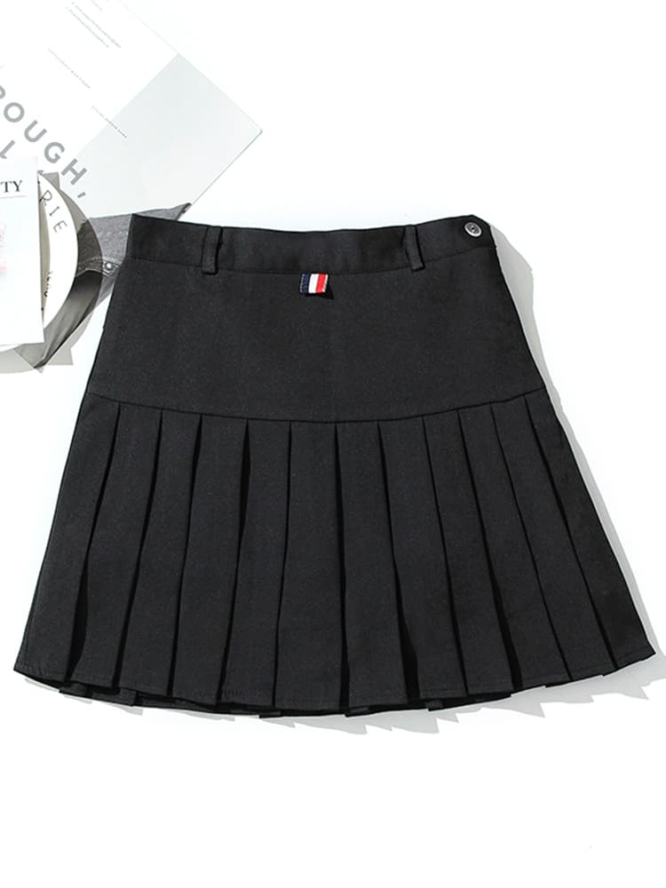 ミニスカート きちんと見せる細プリーツミニスカート