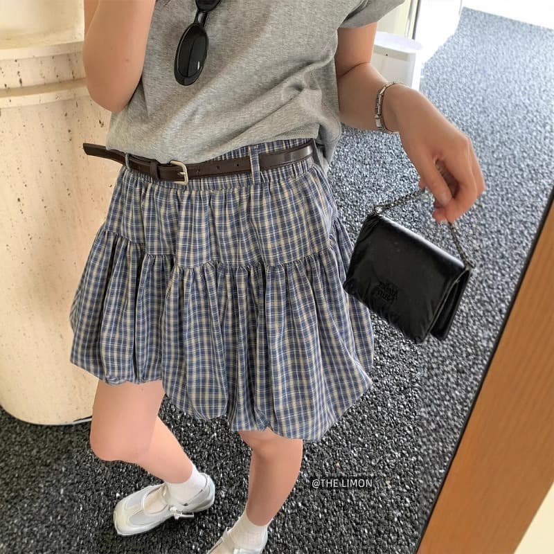 ハイウェストチェック柄フリルミニスカート