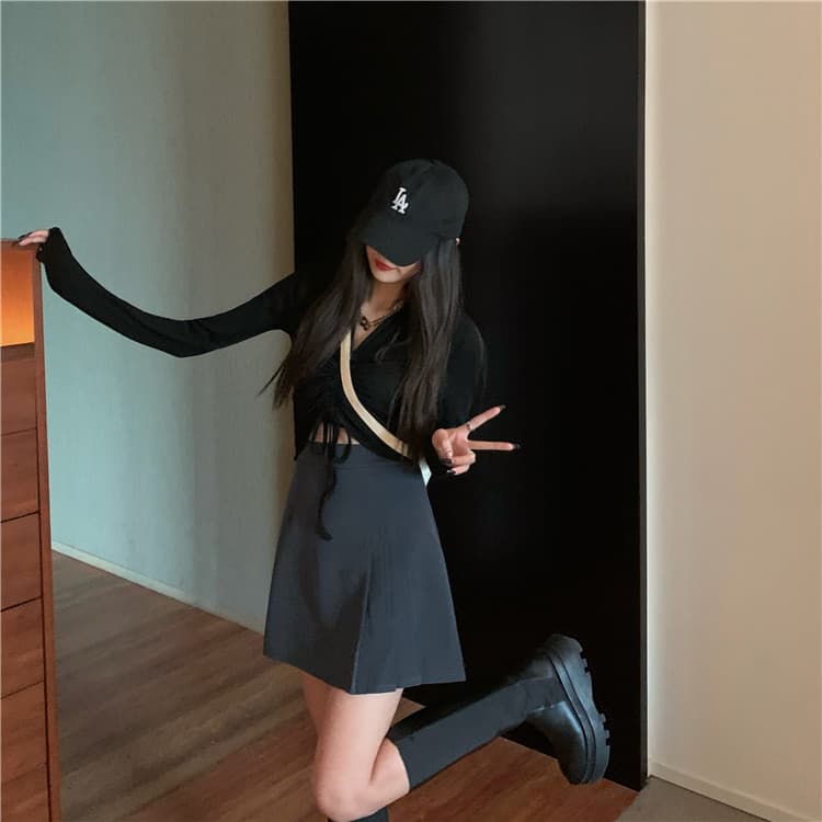 大人気ハイウエストAラインミニスカート