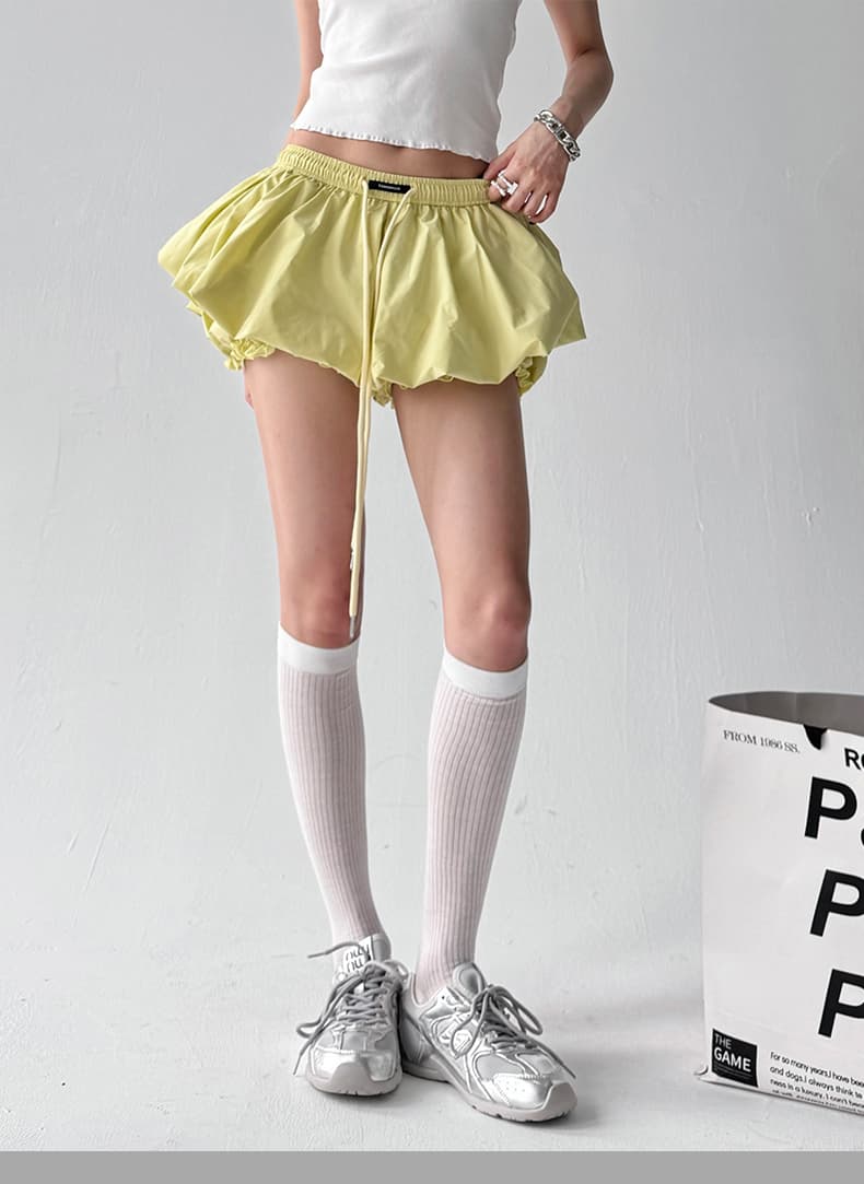 ミニスカート ふんわりバルーンミニスカート