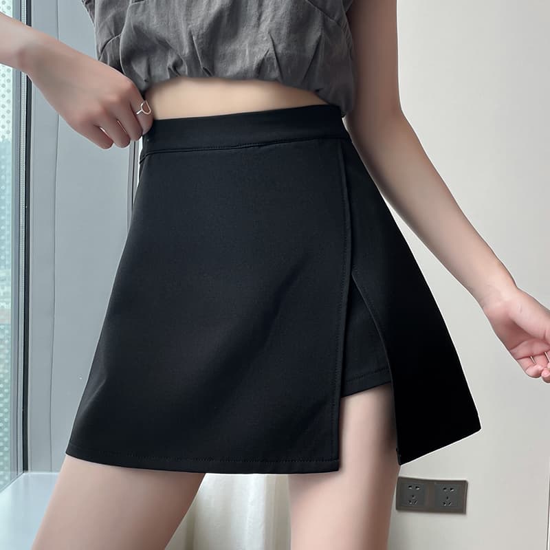 ミニスカート シンプル巻きスカート