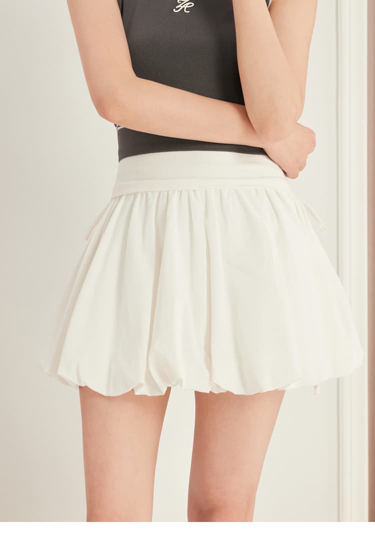 ミニスカート ふんわりバルーンミニスカート