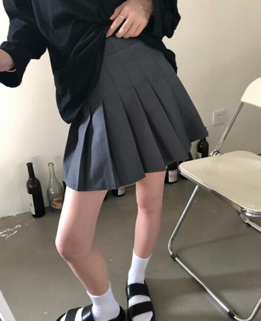 秋冬レディースプリーツミニスカート