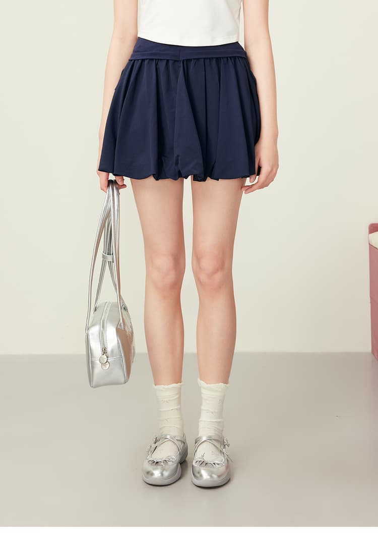 ミニスカート ふんわりバルーンミニスカート