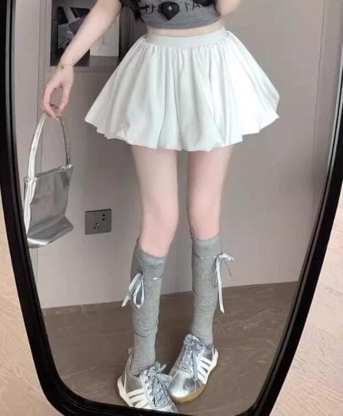 チェック柄フレアミニスカート