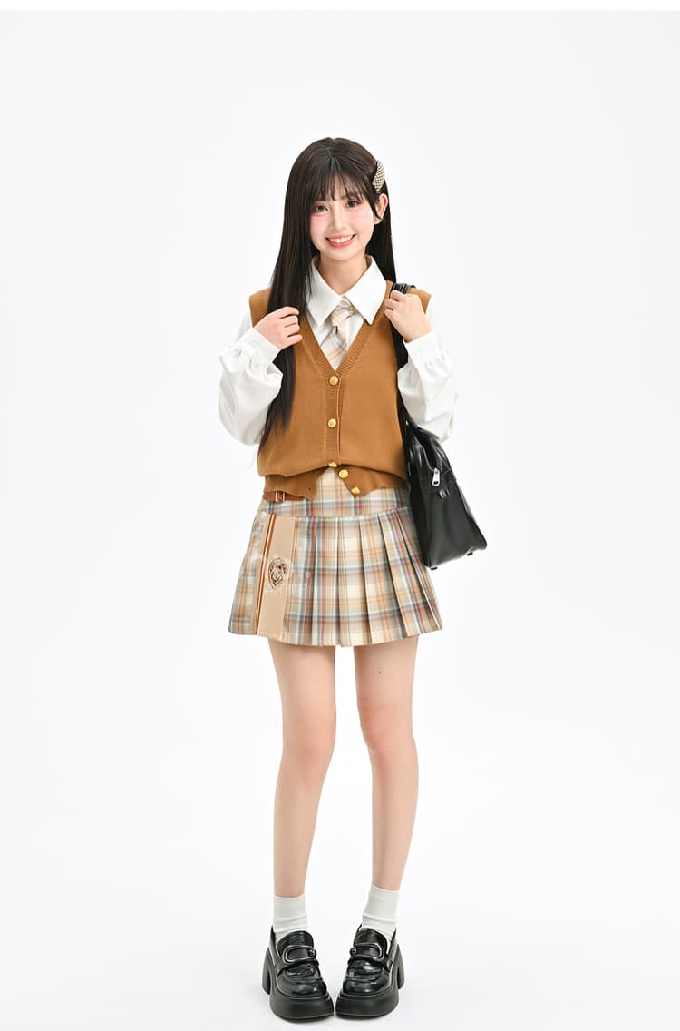 ミニスカート 学園風チェックプリーツミニスカート