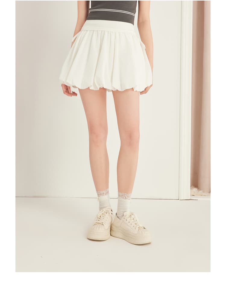 ミニスカート ふんわりバルーンミニスカート