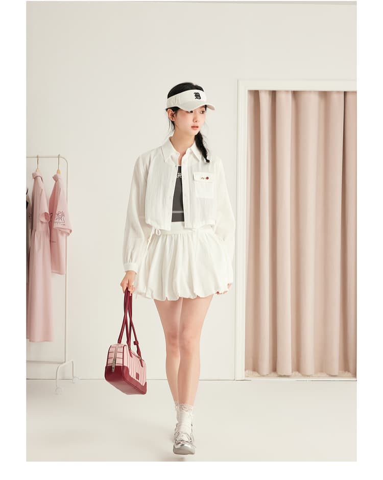 ミニスカート ふんわりバルーンミニスカート